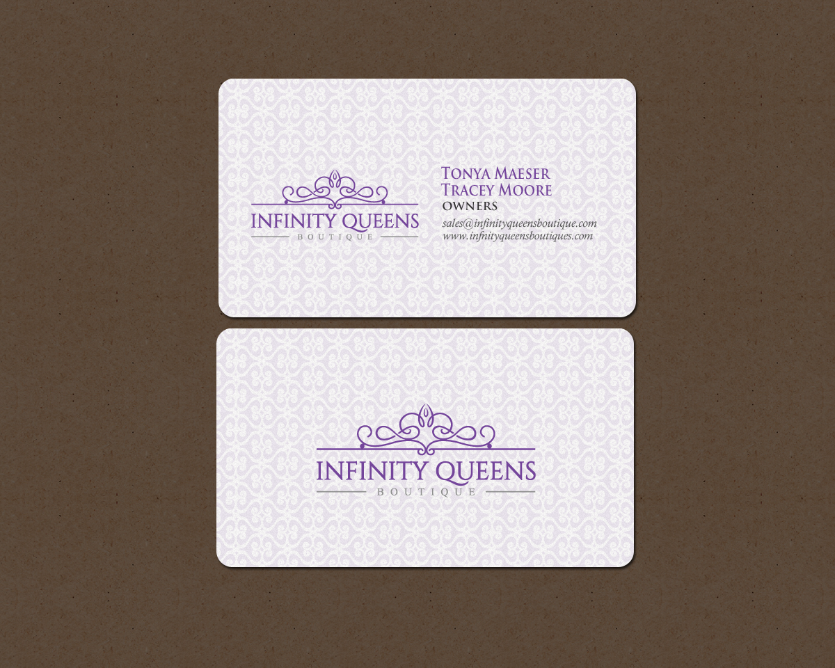 Business Card Design by chandrayaan.creative for infinity queens boutique | Design #17468266