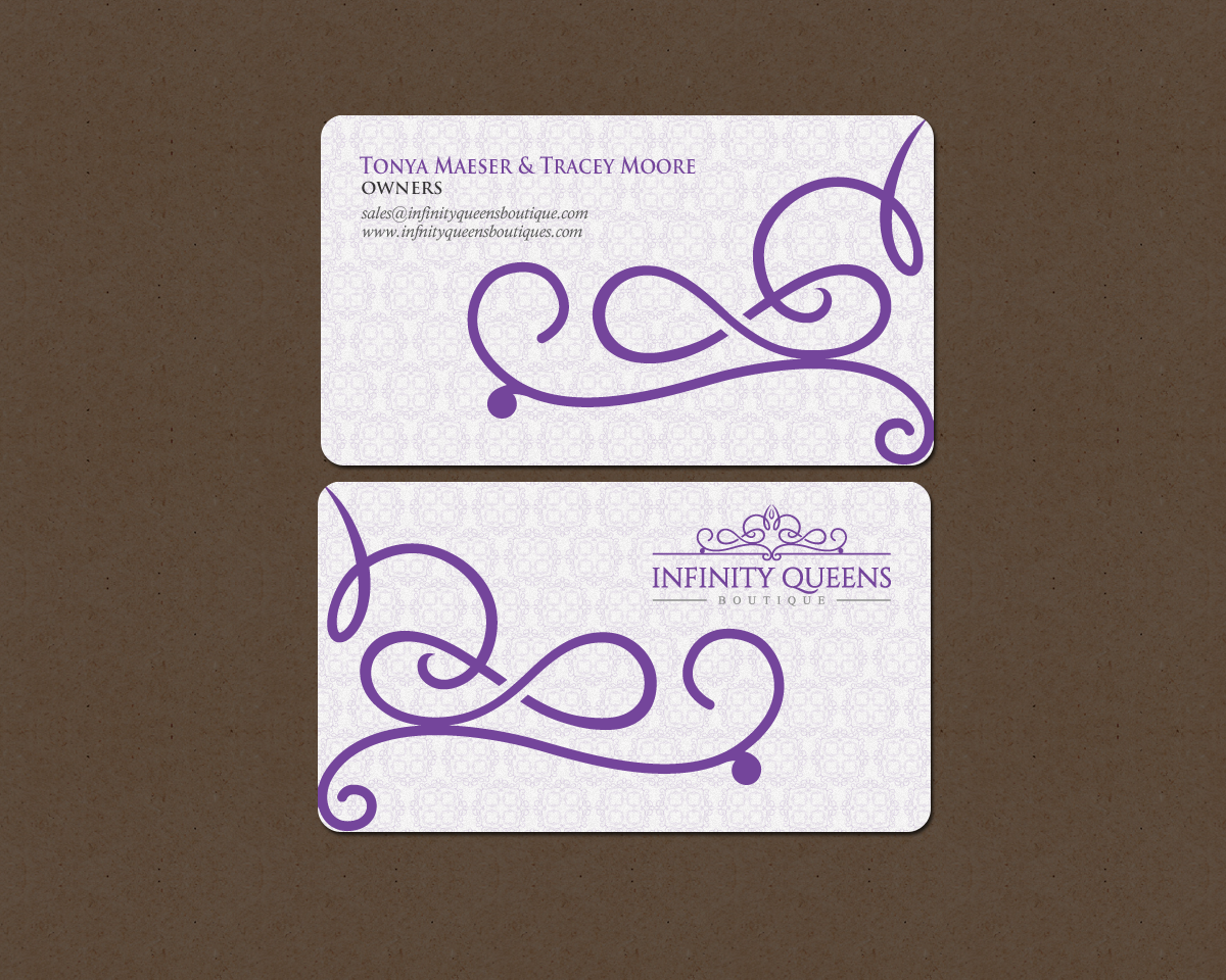 Business Card Design by chandrayaan.creative for infinity queens boutique | Design #17468367