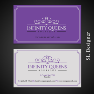 Business Card Design by SL Designer for infinity queens boutique | Design: #17445025