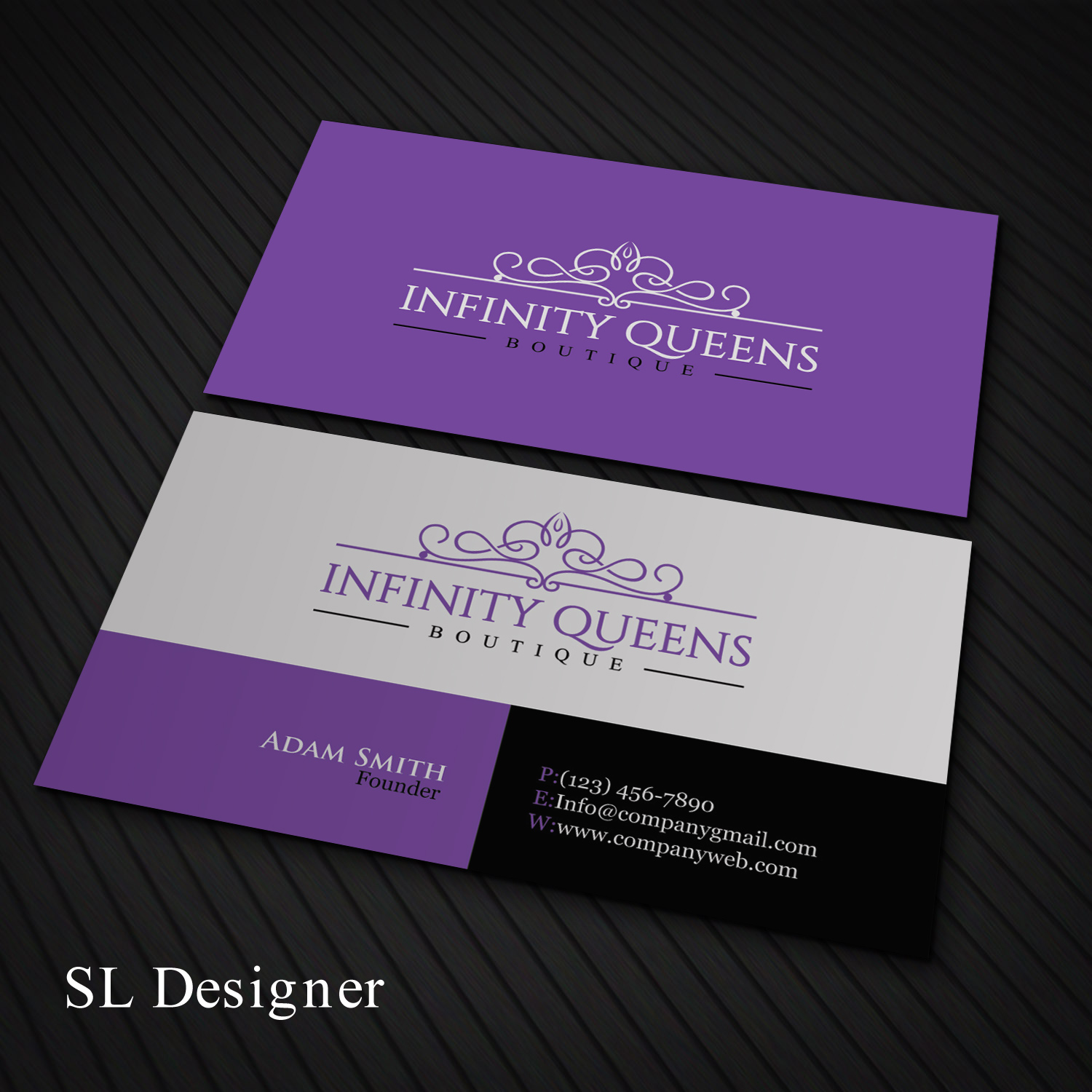 Business Card Design by SL Designer for infinity queens boutique | Design #17445031
