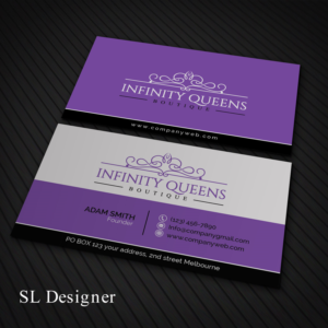 Business Card Design by SL Designer for infinity queens boutique | Design: #17445354