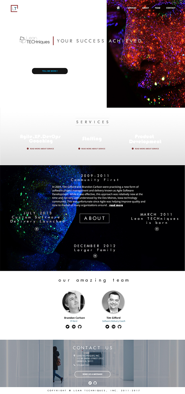 Web Design by Omar Dalam for Lean TECHniques | Design #17532030