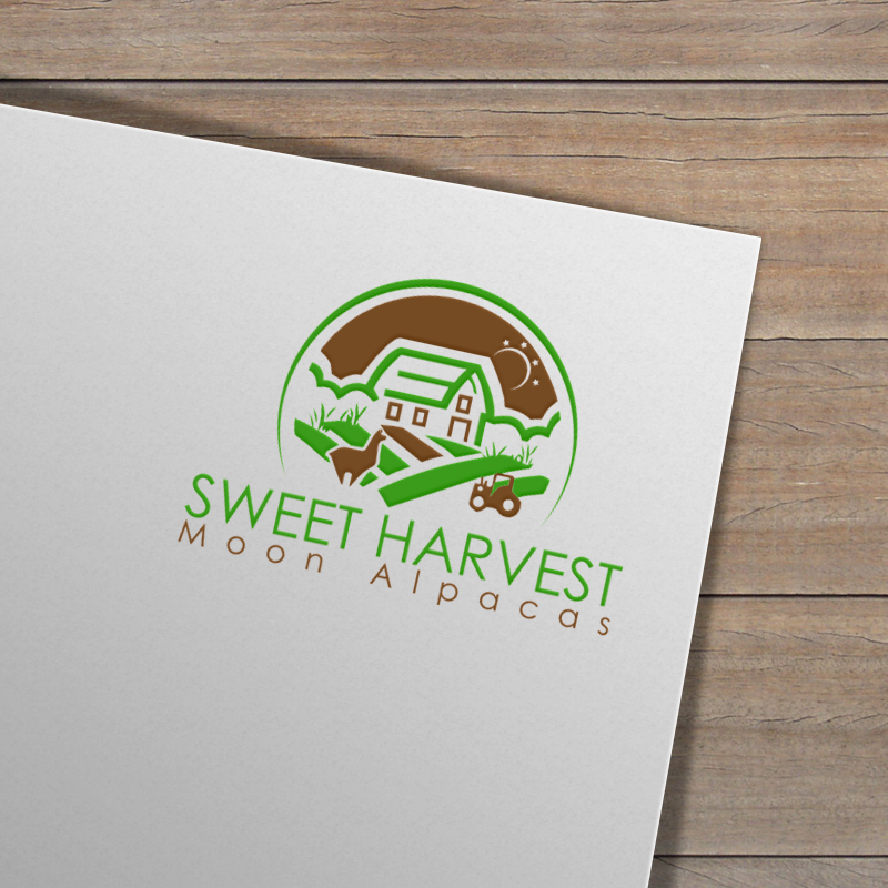 Logo Design by rocklee for Sweet Harvest Moon Alpacas | Design #17524109