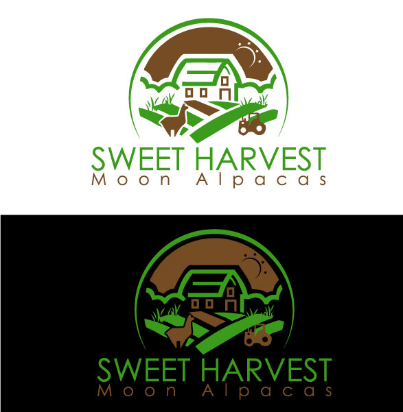 Logo Design by rocklee for Sweet Harvest Moon Alpacas | Design #17524111