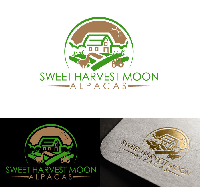 Logo Design by rocklee for Sweet Harvest Moon Alpacas | Design #17539860