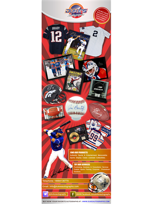 Sports Memorabilia 24” x 71” Trade Show Banner | Poster Design by Sandaruwan
