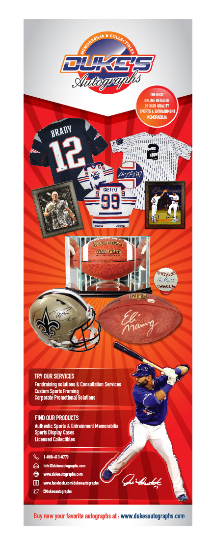 Poster-Design von mouallem zoheir für Duke's Autographs | Design #2729489
