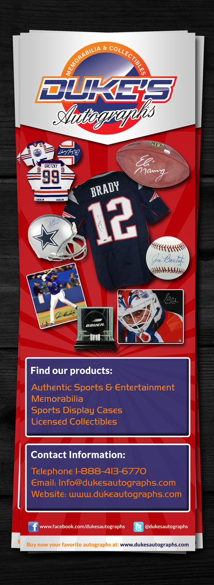 Design de Poster par ESolz Technologies pour Duke's Autographs | Design #2735818