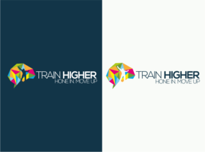 TrainHigher is name of the company and tag line is Hone in. Move up. | Logo Design by nikkiblue