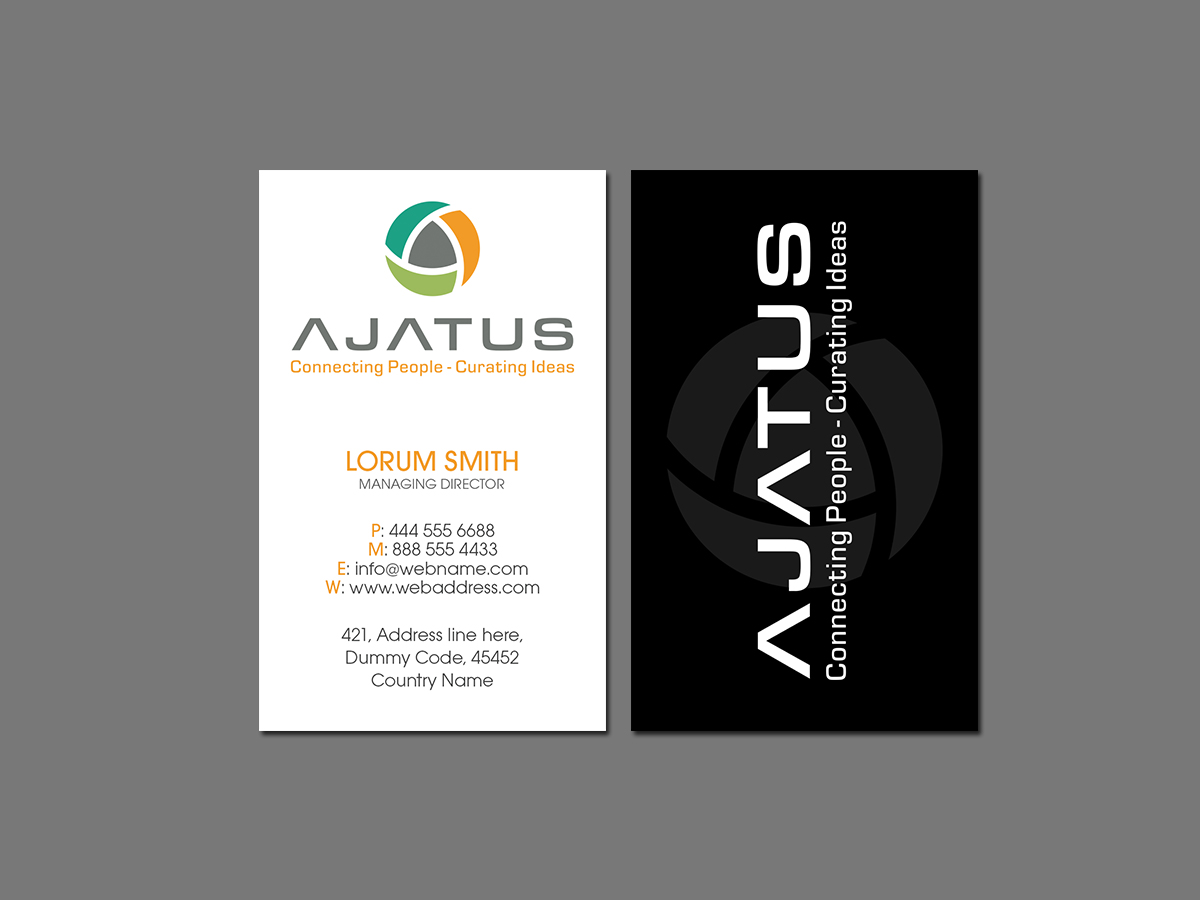 Business Card Design by Creations Box 2015 for Ajatus | Design #17475507