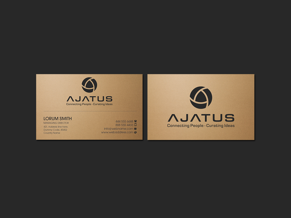 Business Card Design by Creations Box 2015 for Ajatus | Design #17475510
