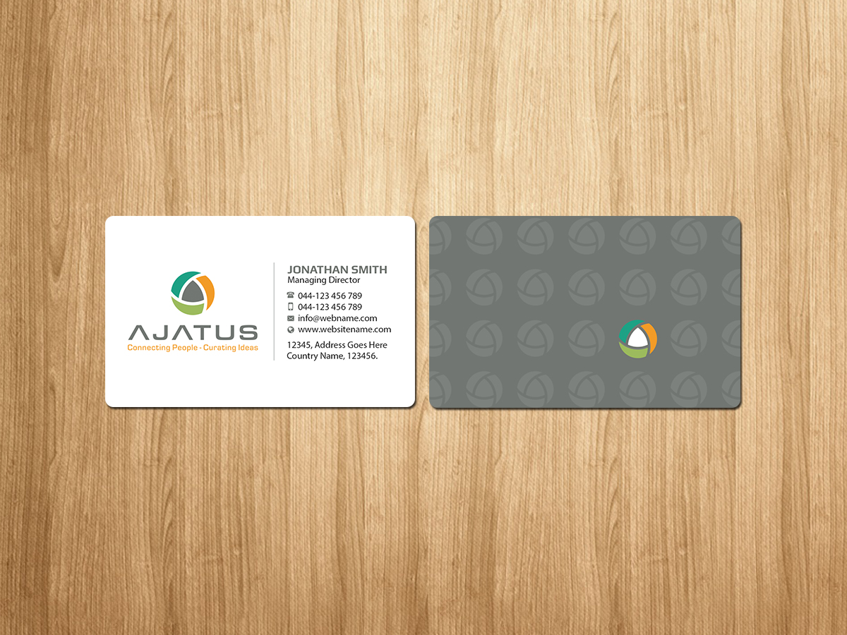 Business Card Design by Creations Box 2015 for Ajatus | Design #17478288