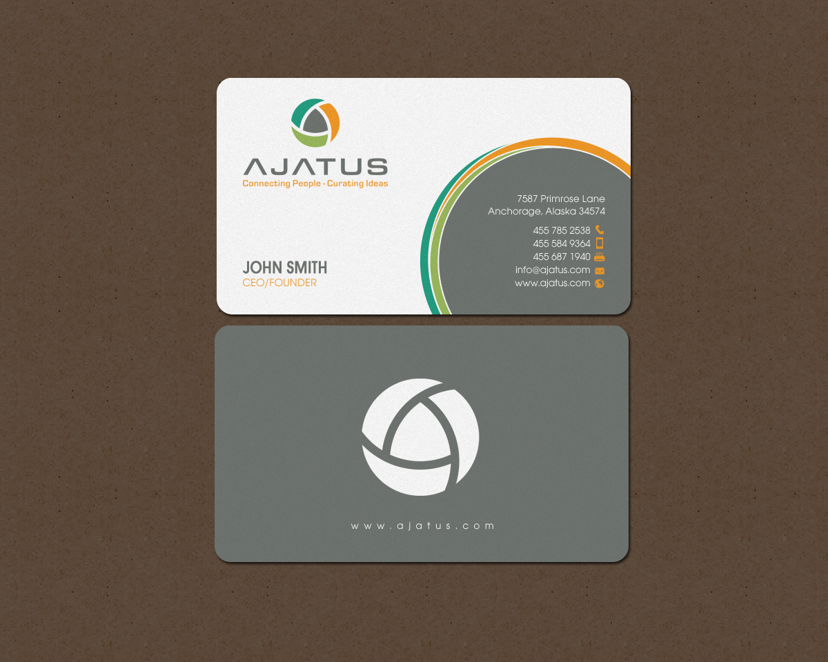 Diseño de Tarjeta de Presentación por chandrayaan.creative para Ajatus | Diseño #17478745