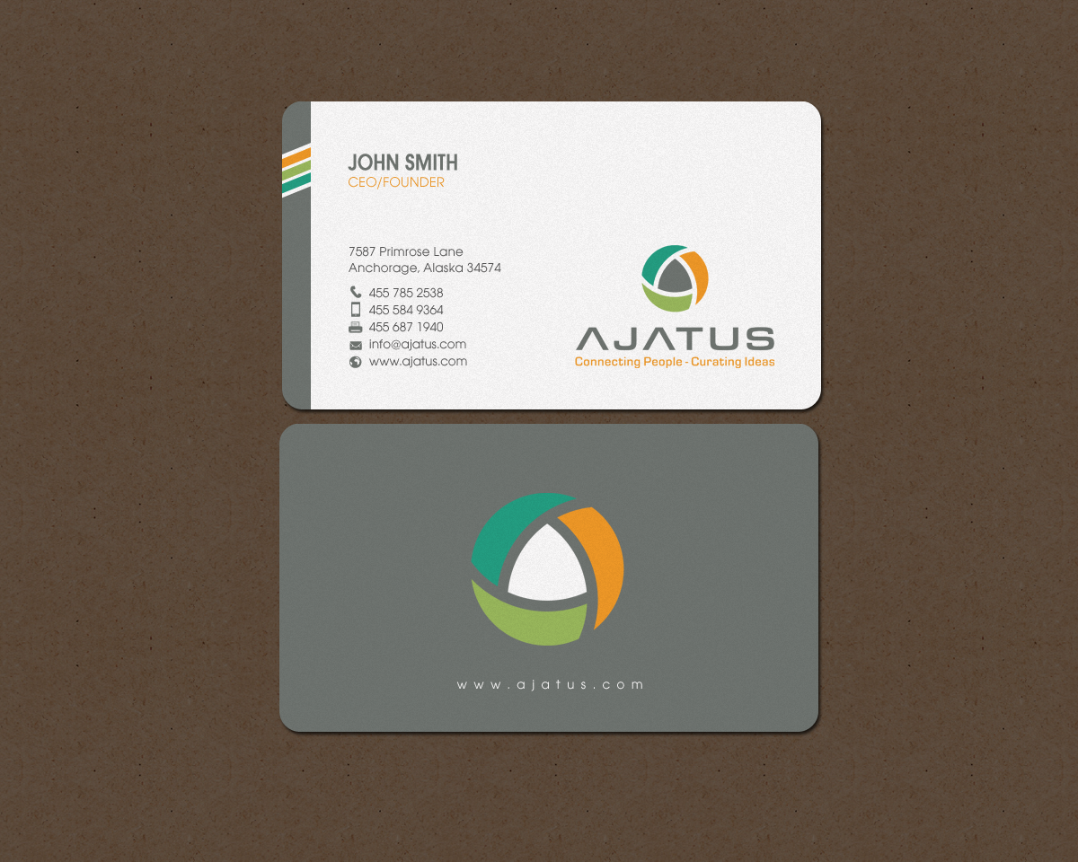 Diseño de Tarjeta de Presentación por chandrayaan.creative para Ajatus | Diseño #17478746