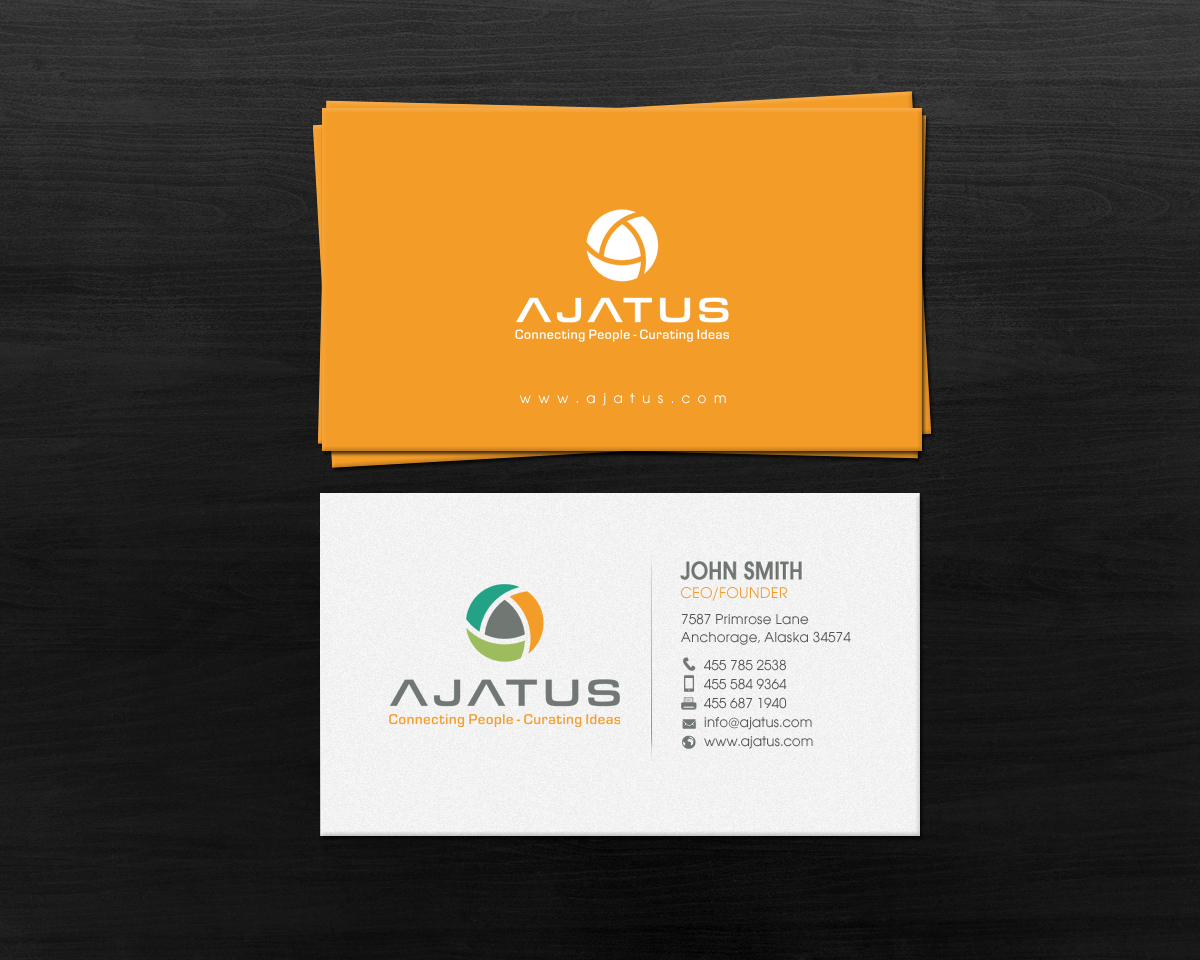 Diseño de Tarjeta de Presentación por chandrayaan.creative para Ajatus | Diseño #17478749