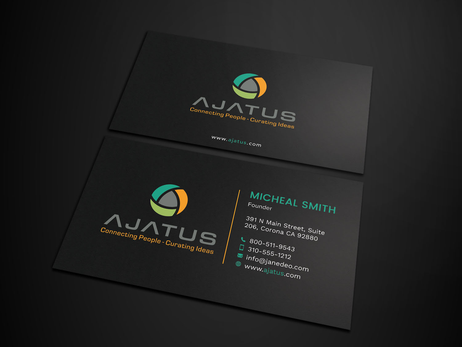 Business Card Design by Tripti Ranjan Gain for Ajatus | Design #17476864