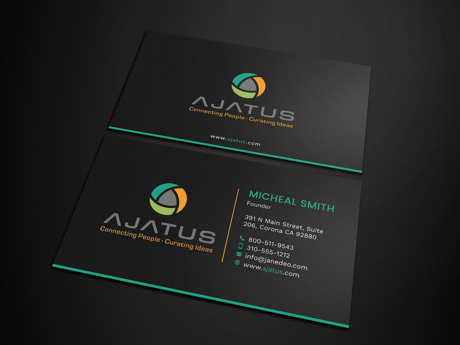 Business Card Design by Tripti Ranjan Gain for Ajatus | Design #17476866