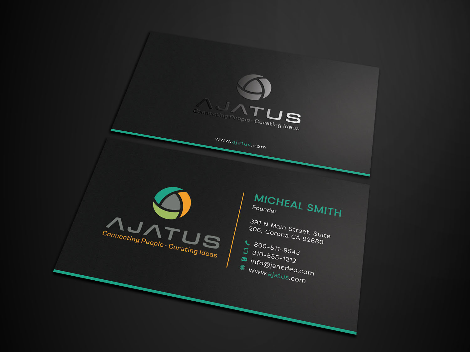 Business Card Design by Tripti Ranjan Gain for Ajatus | Design #17476867