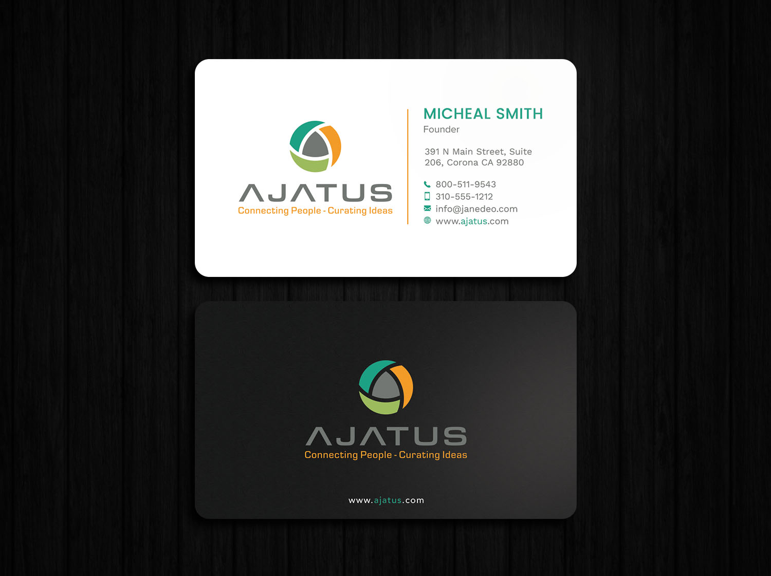 Business Card Design by Tripti Ranjan Gain for Ajatus | Design #17476868
