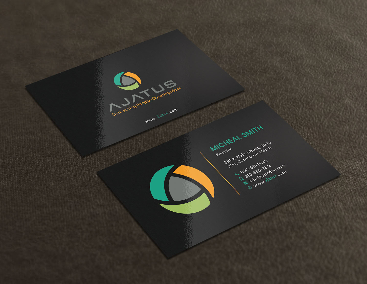 Business Card Design by Tripti Ranjan Gain for Ajatus | Design #17476922