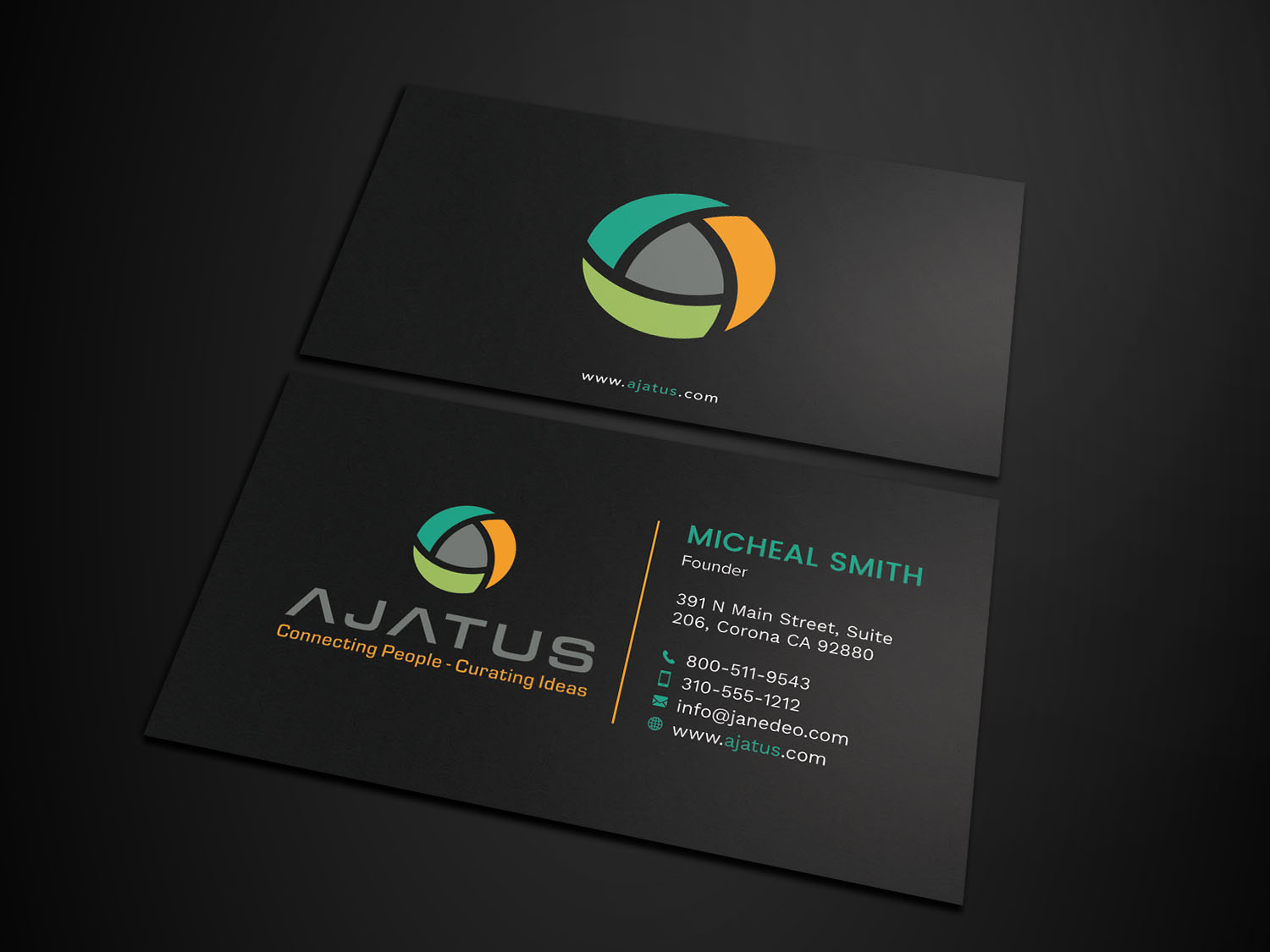 Business Card Design by Tripti Ranjan Gain for Ajatus | Design #17476924