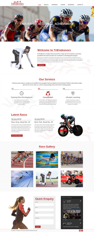Triathlon coaching company website design | Diseño Web por Sbss
