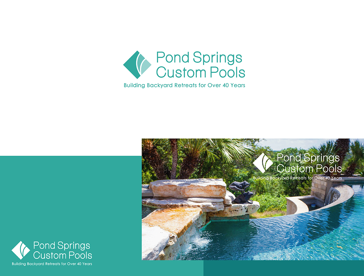 Logo Design by nzvm for Pond Springs Custom Pools | Design #17580807