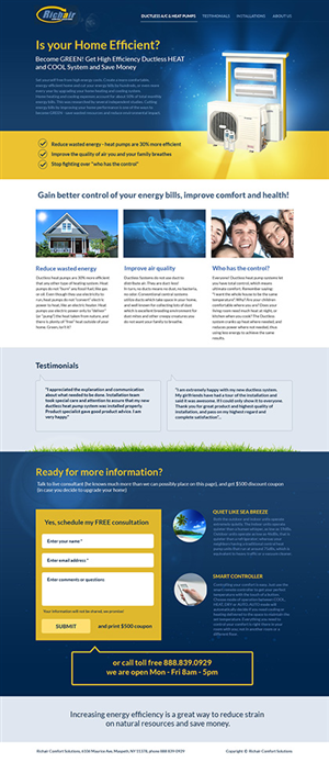 Landing Page Design by HugoRaminhos for this project | Design: #2771763
