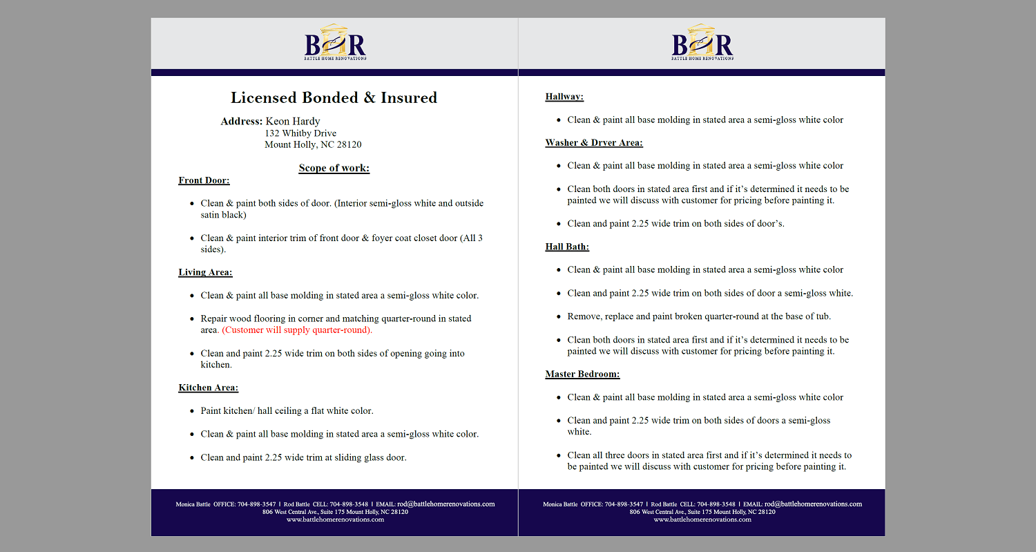 Graphic Design by Iwana Ioana for Battle Home Renovations | Design #17465453