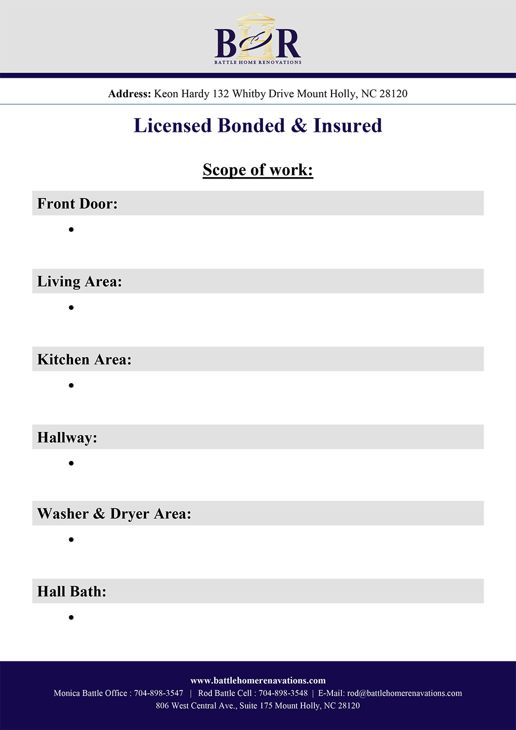 Graphic Design by Akshar Shailesh for Battle Home Renovations | Design #17455186