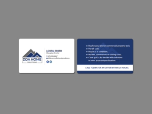 Design de Carte de Visite par Creations Box 2015 pour DDA Home Solutions LLC | Design : #17666802