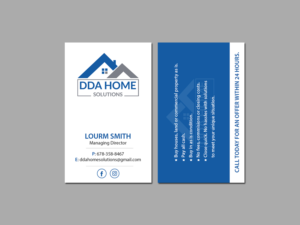 Design de Carte de Visite par Creations Box 2015 pour DDA Home Solutions LLC | Design : #17666811