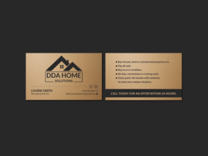 Design de Carte de Visite par Creations Box 2015 pour DDA Home Solutions LLC | Design : #17666812