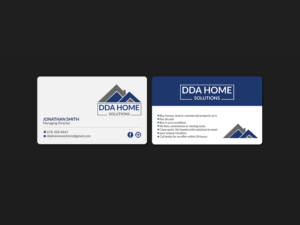 Design de Carte de Visite par Creations Box 2015 pour DDA Home Solutions LLC | Design : #17667242