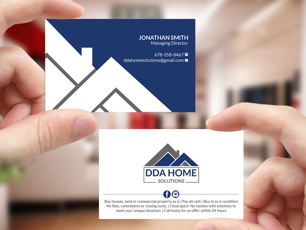 Visitenkarten-Design von Creations Box 2015 für DDA Home Solutions LLC | Design #17667253