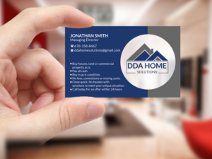 Business Card Design by Creations Box 2015 for DDA Home Solutions LLC | Design: #17667256