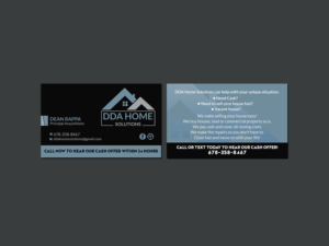 Business Card Design by Creations Box 2015 for DDA Home Solutions LLC | Design: #18078594