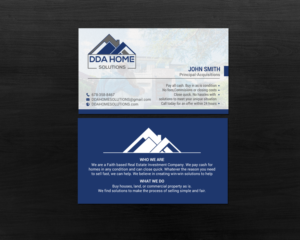 Diseño de Tarjeta de Presentación por chandrayaan.creative para DDA Home Solutions LLC | Diseño: #17643380