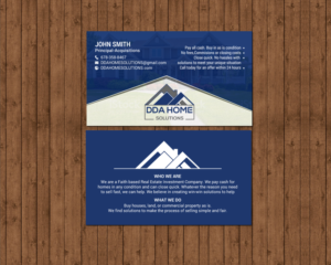 Diseño de Tarjeta de Presentación por chandrayaan.creative para DDA Home Solutions LLC | Diseño: #17643381