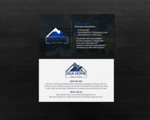 Diseño de Tarjeta de Presentación por chandrayaan.creative para DDA Home Solutions LLC | Diseño: #17643406