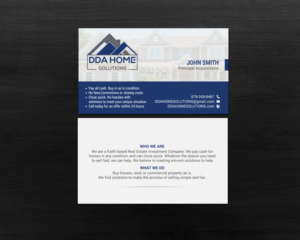 Diseño de Tarjeta de Presentación por chandrayaan.creative para DDA Home Solutions LLC | Diseño: #17643409