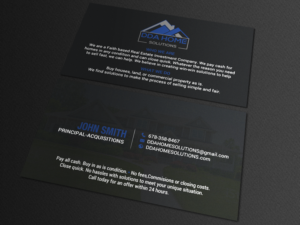 Diseño de Tarjeta de Presentación por chandrayaan.creative para DDA Home Solutions LLC | Diseño: #17643435