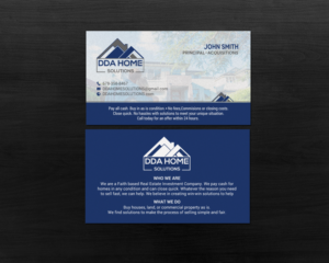 Diseño de Tarjeta de Presentación por chandrayaan.creative para DDA Home Solutions LLC | Diseño: #17643471