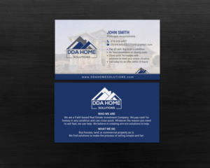 Diseño de Tarjeta de Presentación por chandrayaan.creative para DDA Home Solutions LLC | Diseño: #17643473