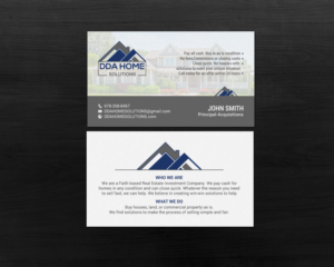 Diseño de Tarjeta de Presentación por chandrayaan.creative para DDA Home Solutions LLC | Diseño: #17643476