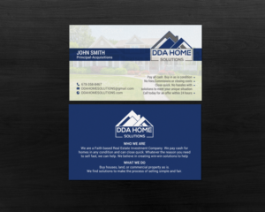 Diseño de Tarjeta de Presentación por chandrayaan.creative para DDA Home Solutions LLC | Diseño: #17645604