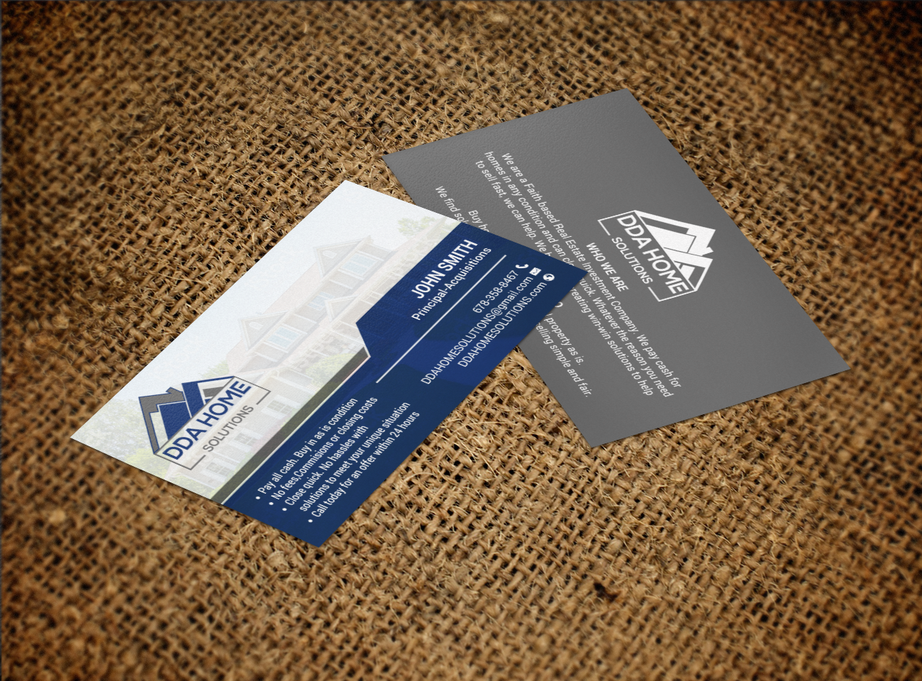 Design de Carte de Visite par chandrayaan.creative pour DDA Home Solutions LLC | Design #17645681