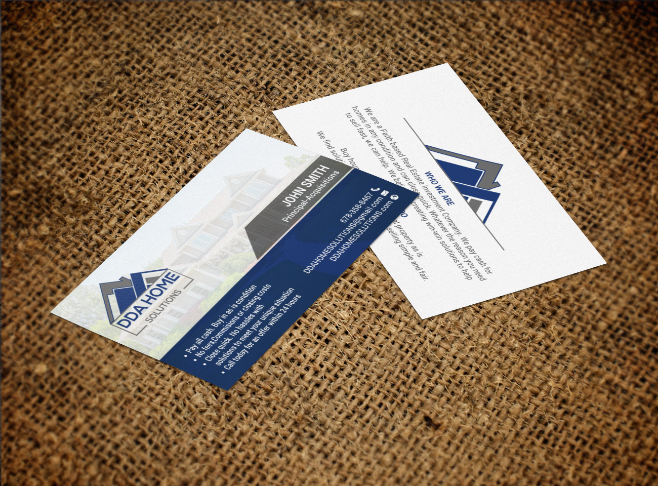 Design de Carte de Visite par chandrayaan.creative pour DDA Home Solutions LLC | Design #17645686