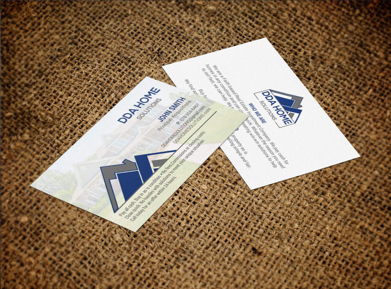 Design de Carte de Visite par chandrayaan.creative pour DDA Home Solutions LLC | Design #17645776