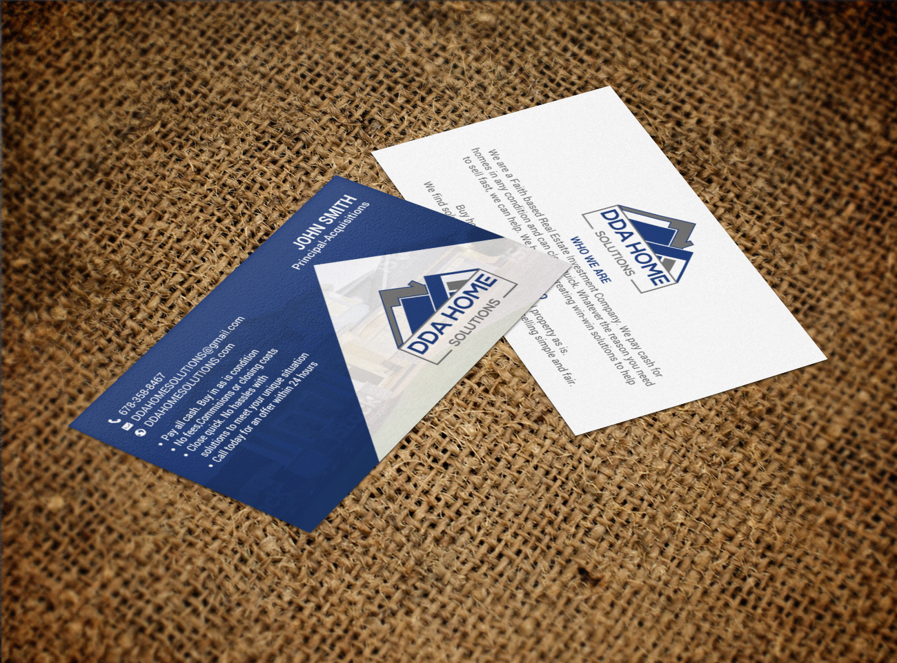 Design de Carte de Visite par chandrayaan.creative pour DDA Home Solutions LLC | Design #17645777